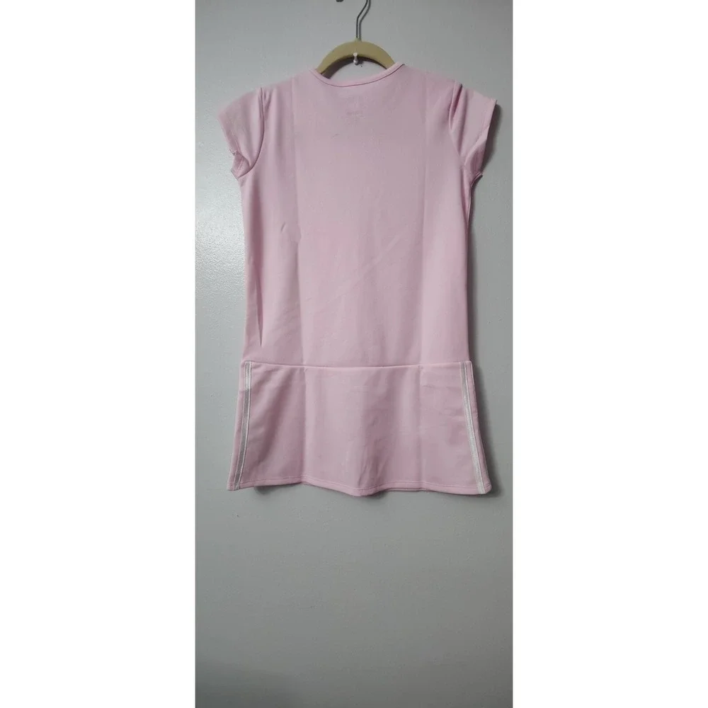 Adidas Girls Short Sleeve Dress The Brand With The 3 Stripes‎ Color Pink Size.L